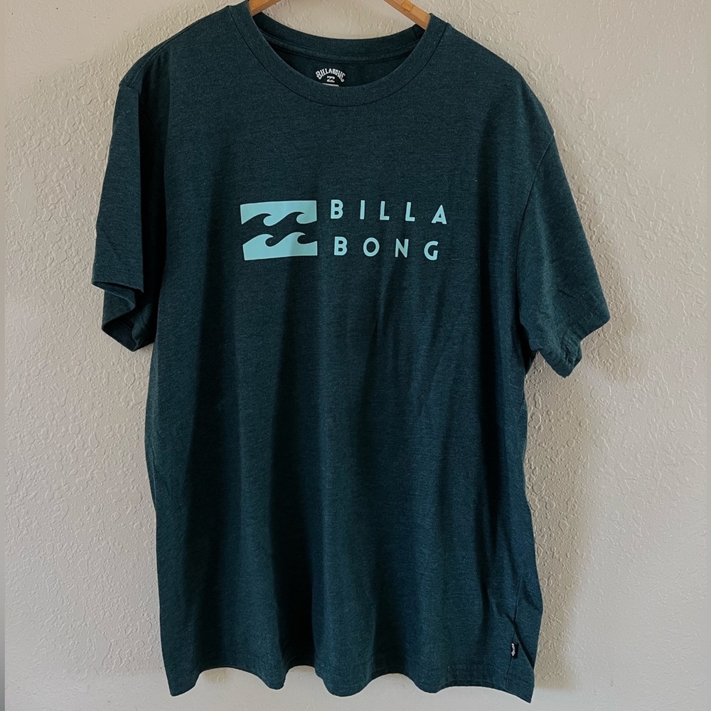 ❣️2/$25❣️ BILLABONG iconic wave logo teal green-blue premium men’s T-shirt | XXL